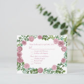 Carte Postale Roses roses Jardin Printemps Mariage (Debout devant)
