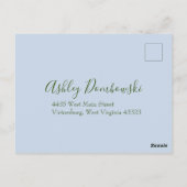 Carte Postale Roses roses Jardin Printemps Mariage (Dos)