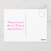 Carte Postale Roses roses joyeuse fête des mères (Dos)