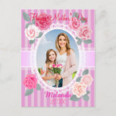 Carte Postale Roses roses joyeuse fête des mères (Devant)