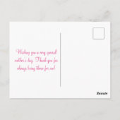 Carte Postale Roses roses joyeuse fête des mères (Dos)