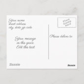 Carte Postale Roses roses profondes, "Penser à toi" (Dos)