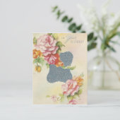 Carte Postale Roses roses roses d'anniversaire vintages (Debout devant)