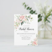 Carte Postale Roses roses roses Eucalyptus Fête des mariées vert (Debout devant)