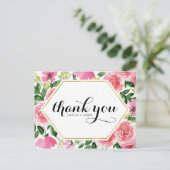 Carte Postale Roses roses roses Mariage Merci (Debout devant)