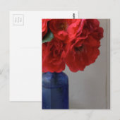 Carte Postale roses rouges (Devant / Derrière)