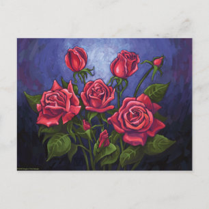 Carte Postale Roses rouges