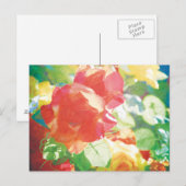 Carte Postale roses rouges (Devant / Derrière)