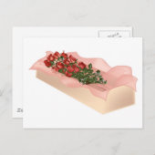 Carte Postale Roses rouges à longue tige en boîte (Devant / Derrière)