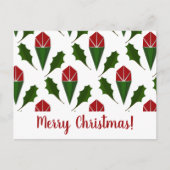 Carte Postale Roses rouges Abstraites et Holly (Devant)