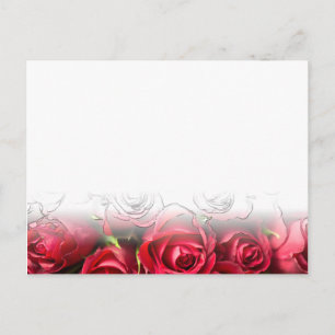 Carte Postale Roses Rouges Avec Contours Noirs