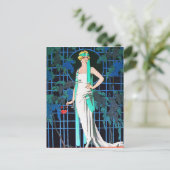 CARTE POSTALE ROSES ROUGES DANS LA NUIT (Debout devant)