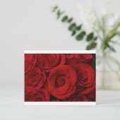 Carte Postale Roses rouges et gouttes d'eau (Debout devant)
