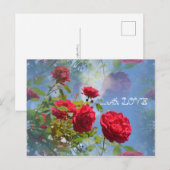 Carte Postale Roses rouges pour toi ... (Devant / Derrière)