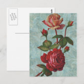 Carte Postale Roses vintages (Devant / Derrière)