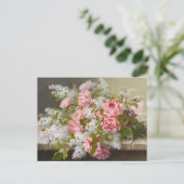 Carte postale Roses vintages et Lilacs blanches (Debout devant)