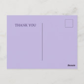 Carte Postale Roses violettes gothiques Merci (Dos)