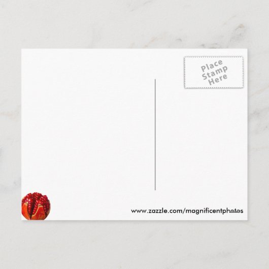 Carte postale Rosh HaShana à la grenade (Dos)