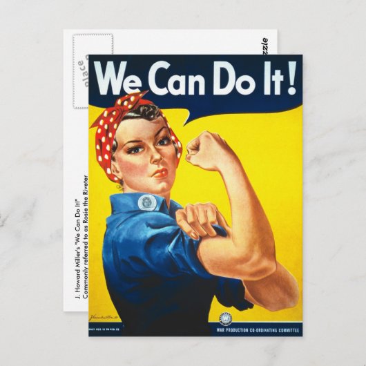 Carte Postale Rosie la riveteuse (Devant / Derrière)
