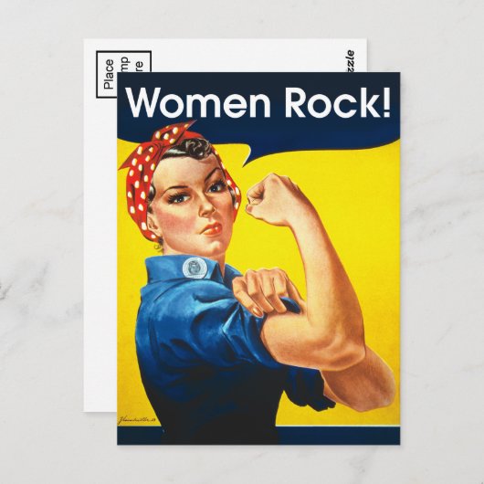 Carte Postale Rosie le Riveter ~ (Devant / Derrière)