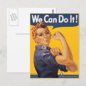 Carte Postale Rosie le Riveter "Nous pouvons le faire" (Devant / Derrière)