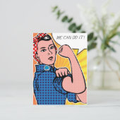 Carte Postale Rosie le Riveter Nous pouvons le faire! Points d'a (Debout devant)
