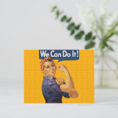 Carte Postale Rosie le Riveter Nous pouvons le faire Pois rouges (Debout devant)