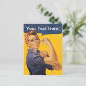 Carte Postale Rosie le Riveter Nous pouvons le faire! Votre text (Debout devant)