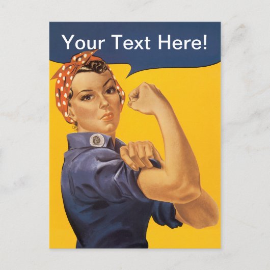 Carte Postale Rosie le Riveter Nous pouvons le faire! Votre text (Devant)