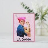 Carte Postale Rosie le Riveter résiste à La Dama Loteria (Debout devant)