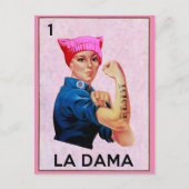 Carte Postale Rosie le Riveter résiste à La Dama Loteria (Devant)