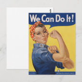 Carte Postale Rosie le Riveter : Une femme forte pour l'autonomi (Devant / Derrière)