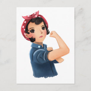 Carte Postale rosie les femmes du riveter nous pouvons le faire!