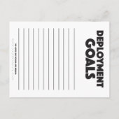 Carte postale Rosie the Riveter Deployment Goals (Dos)