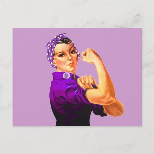 Carte Postale Rosie The Riveter - Violet (Devant)