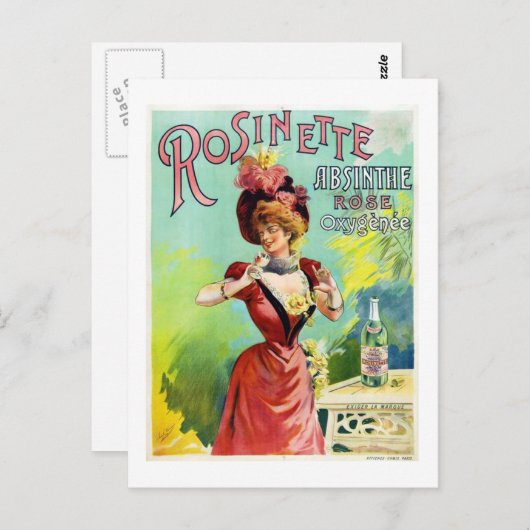 Carte Postale Rosinette Absinthe (Devant / Derrière)