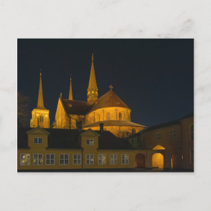 Carte Postale Roskilde Dome by night Postcard