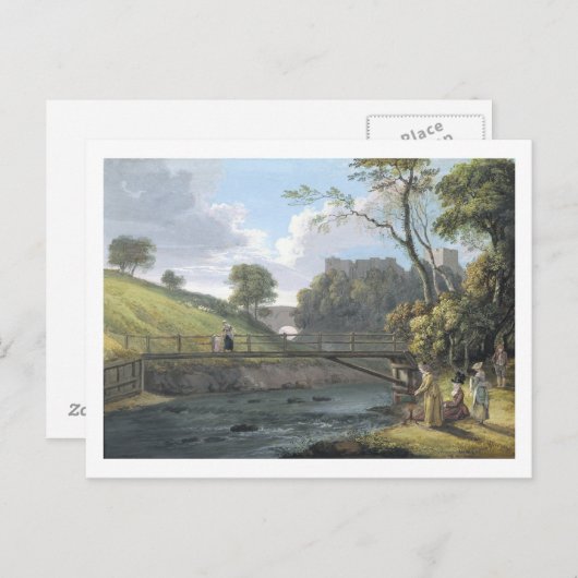 Carte Postale Roslin Castle, Midlothian (avec c/c et gouache sur (Devant / Derrière)