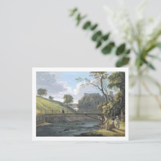 Carte Postale Roslin Castle, Midlothian (avec c/c et gouache sur (Debout devant)