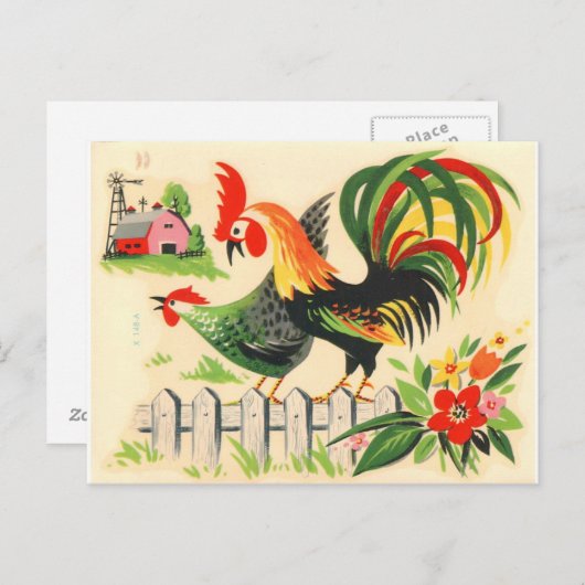 Carte postale Roster vintage (Devant / Derrière)