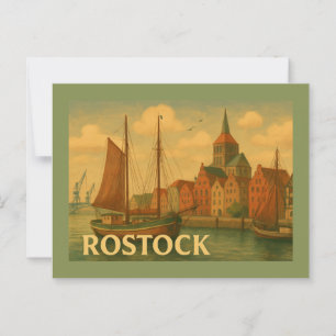 Carte Postale Rostock Allemagne Ville Art