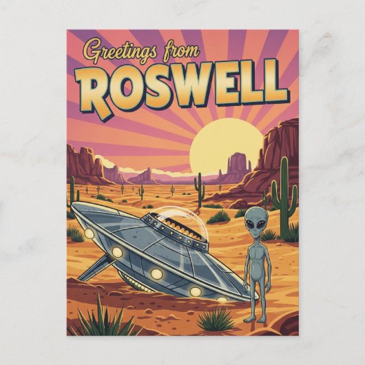 Carte Postale Roswell Alien du Mexique (Devant)