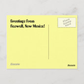 Carte postale ROSWELL de l'Alien du milieu du sièc (Dos)