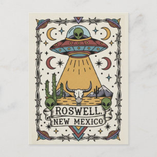 Carte Postale Roswell Nouveau-Mexique Alien