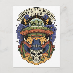 Carte Postale Roswell Nouveau-Mexique Alien
