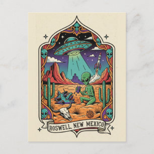 Carte Postale Roswell Nouveau-Mexique Alien