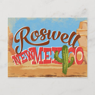 Carte Postale Roswell Nouveau Mexique Cartoon Vintage voyage du 