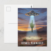 Carte Postale Roswell Nouveau Mexique UFO (Devant / Derrière)