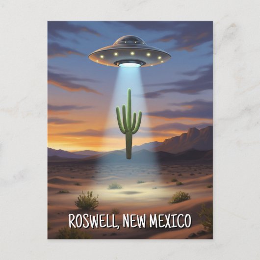 Carte Postale Roswell Nouveau Mexique UFO (Devant)