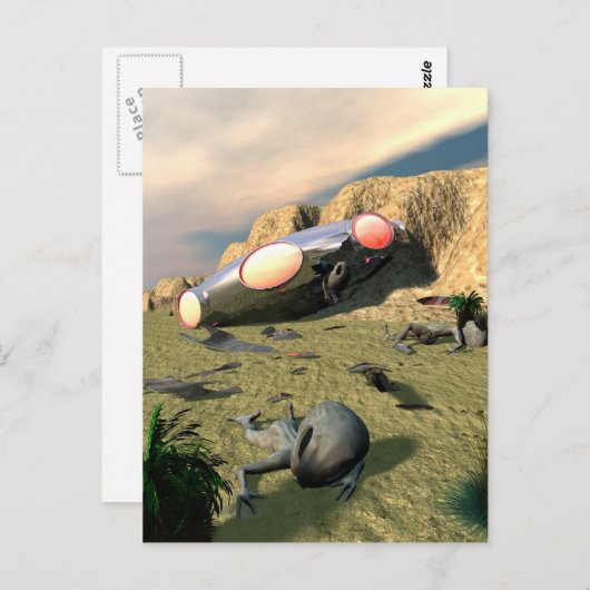 Carte postale Roswell UFO Crash (Devant / Derrière)